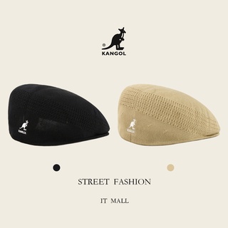 ♚ ✗❀◑[ของแท้อย่างเป็นทางการ] KANGOL kangaroo beret Tropic 504 หมวกตาข่ายขนสัตว์สำหรับผู้ชายและผู้หญิง