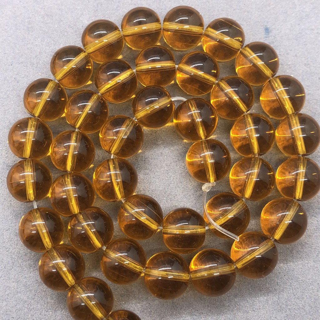 Brown Quartz Crystal Beads สีน้ำตาลควอตซ์คริสตัลลูกปัด 4-12 มิลลิเมตร Diy สำหรับเครื่องประดับสร้อยข้อมือที่ทำด้วยมือ