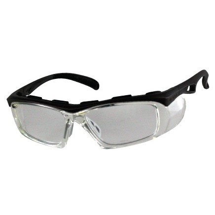 (ทักแชทก่อนสั่ง)แว่นตานิรภัย STEED  กรอบสี Blue/Red, Dark Grey Clear, Dark Grey Frosted