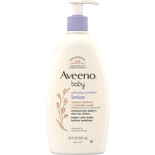 โลชั่น AVEENO BABY CALMING COMFORT LOTION NATURAL OATMEAL LAVENDER SCENT 18 oz. (532 ml.)