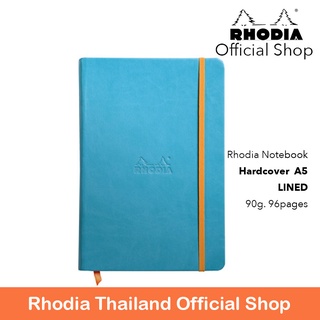 Rhodiarama : Notebook Hardcover - A5 Turquoise Blue (7470)Lined สมุดจดบันทึกจากฝรั่งเศส นำเข้าโดย Rhodia Thailand