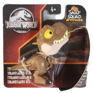 Mattel Jurassic World Snap Squad Attitudes Tyrannosaurus Rex (GXW62) ไทแรนโนซอรัส เร็กซ์ (ที. เร็กซ์) สีน้ำตาล