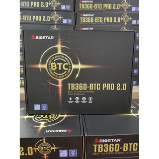 เมนบอร์ด BIOSTAR TB360-BTC PRO 2.0 เสียบได้ 12 GPU ของใหม่ประกัน 1 ปี เมนบอร์ดไม่รวม CPU ค่ะ