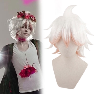 วิกผมคอสเพลย์ Komaeda Nagito สีขาว / ชมพู L8O3