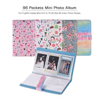 อัลบั้มรูปภาพขนาดเล็ก 96 ช่องสำหรับ FujiFilm Instax Mini 9 8 7s 70 25 50 s 90 สี