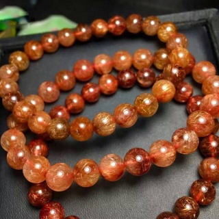 EXCLUSIVE ไหมแดง(Red Rutilated Quartz)  ขนาด 9 มิล