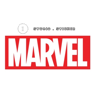 สติกเกอร์ Marvel สีสด ชัด กันน้ำ สติกเกอร์ PVC PREMIUM SIZE 9x3 cm เคลือบเงาอย่างดี งานสวย ส่งฟรี