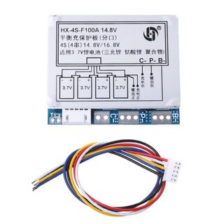 R* แบตเตอรี่ลิเธียมลิเธียม 4S 100A 14 8V Li-ion 18650 BMS PCM สําหรับบอร์ดป้องกัน พร้อมบาล