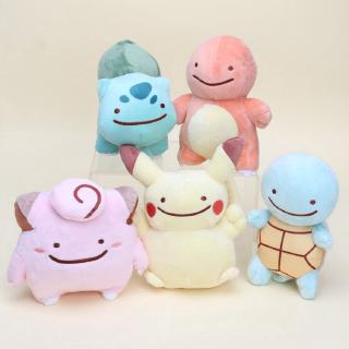 ตุ๊กตาโปเกม่อนปิกาจูขนาด 12-18 ซม Pokemon Pikachu Charmander Squirtle Bulbasaur Clefairy Ditto Metamon Kawaii Plush Toys