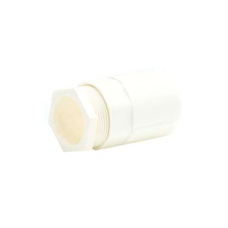 ข้อต่อเข้ากล่อง PVC SCG BS 16 มม.3/8 นิ้ว สีขาว PVC CONNECTOR SCG 3/8 INCHES BS WHITE