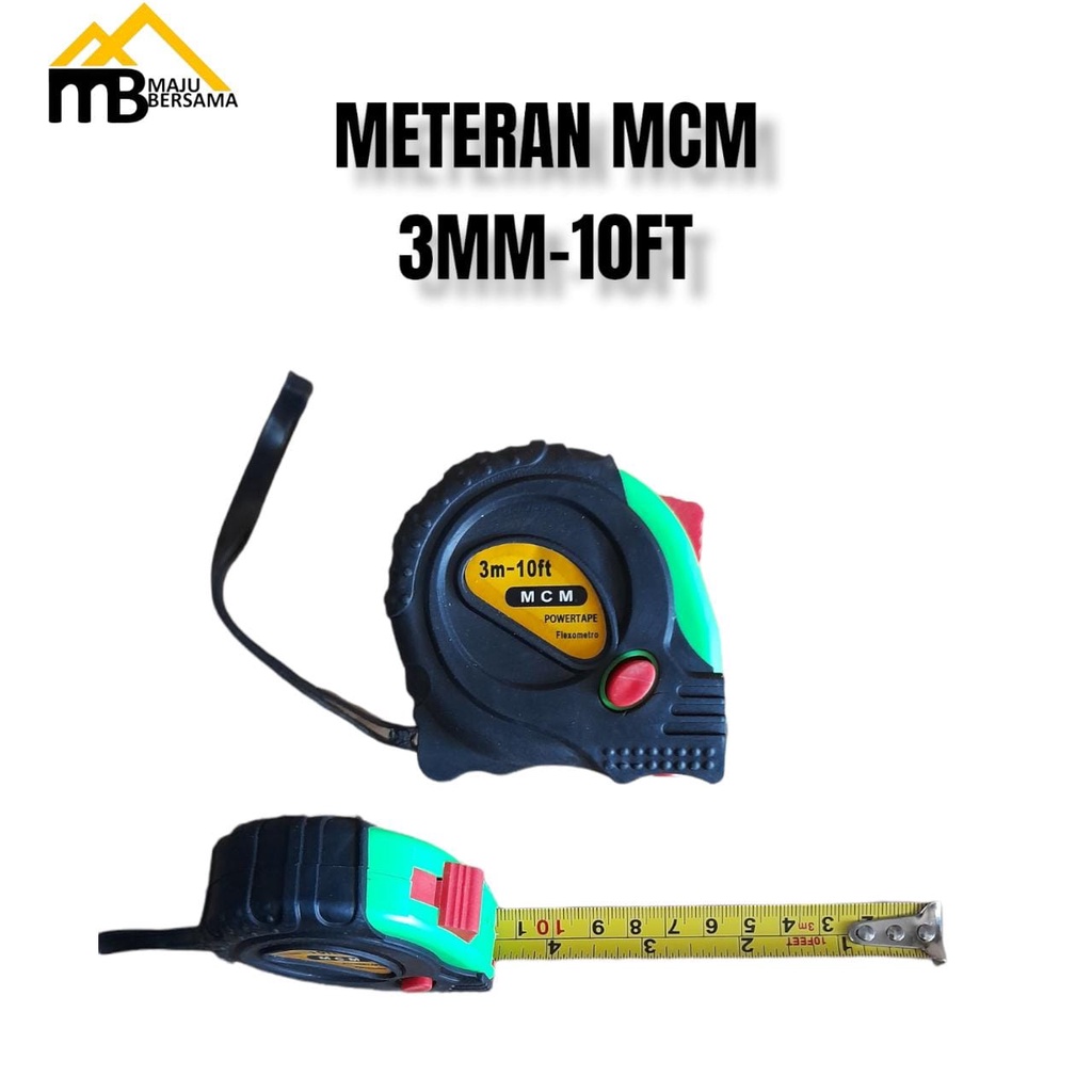 3 M RUBBER METER ROLL METER RUBBER COATED / 3 เมตร MCM WORKMANS METER