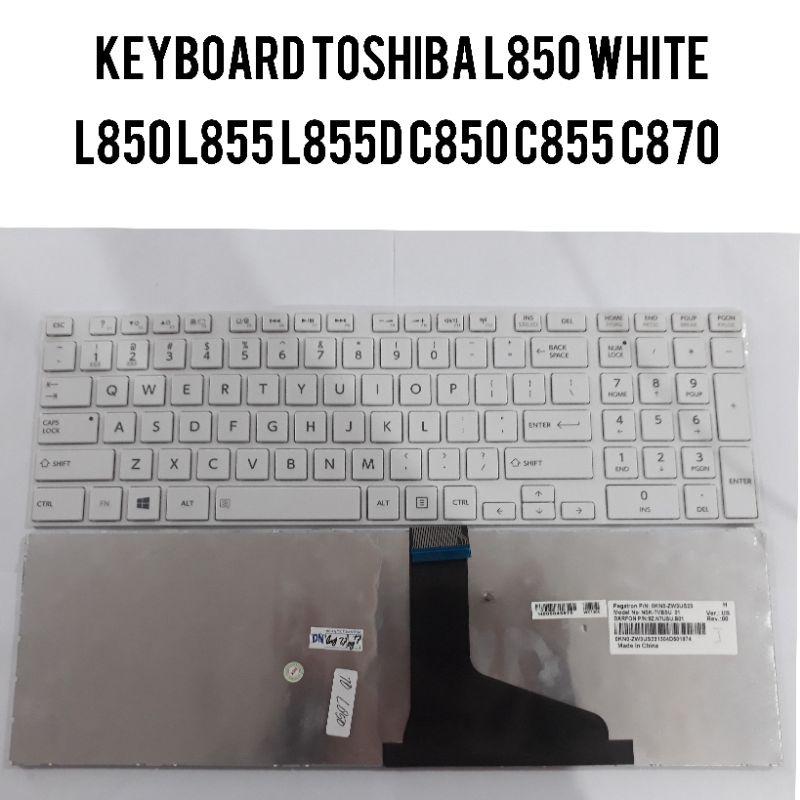TOSHIBA C850 C850D C855 C855D C870 C870D C875 C875D L850 L850D คีย์บอร์ด
