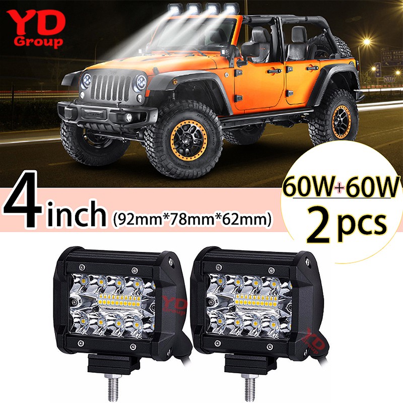 2 ชิ้น ไฟ Led สปอร์ตไลท์ 60W ไฟสปอร์ตไลท์รถยนต์ ไฟหน้ารถ ไฟท้าย ไฟหน้า สปอร์ต 12V 24V LED