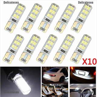 (ds) หลอดไฟซีนอน t 10 w 5 w 12 smd 2835 led canbus สีขาว