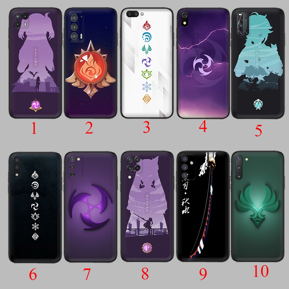 YT85 Genshin Impact 7 องค์ประกอบเคสโทรศัพท์แบบนุ่มสําหรับ OPPO A77 F3 A83 A1 A1K A5 A9 A8 A31