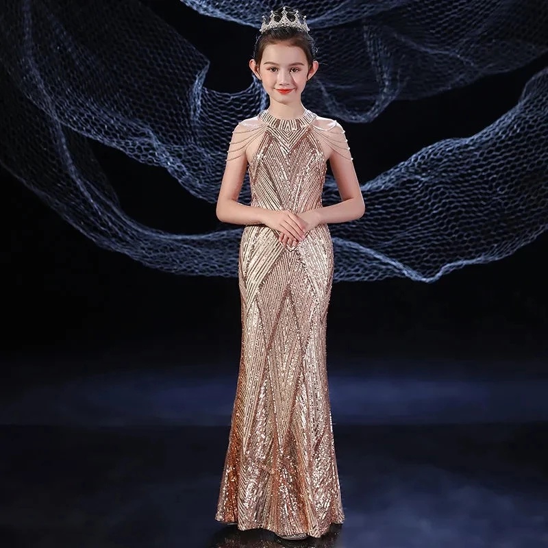 ชุดแต่งงานสําหรับเด็กสาว Elegant Ball Gowns วัยรุ่นวันเกิดสําเร็จการศึกษา Party Prom ชุดอย่างเป็นทางการเด็ก Mermaid ชุดราตรี