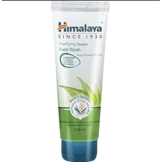 Himalaya เจลล้างหน้าลดสิว Purifying Neem Face Wash 100ML พร้อมส่ง!!