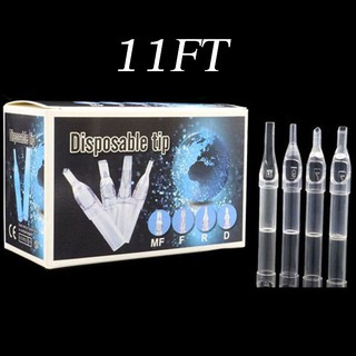 11FT Tattoo Plastic Tip ปลายกระบอกเข็มสักพลาสติกใช้แล้วทิ้ง (1 กล่อง / 50 ชิ้น) Disposable Tattoo Tips