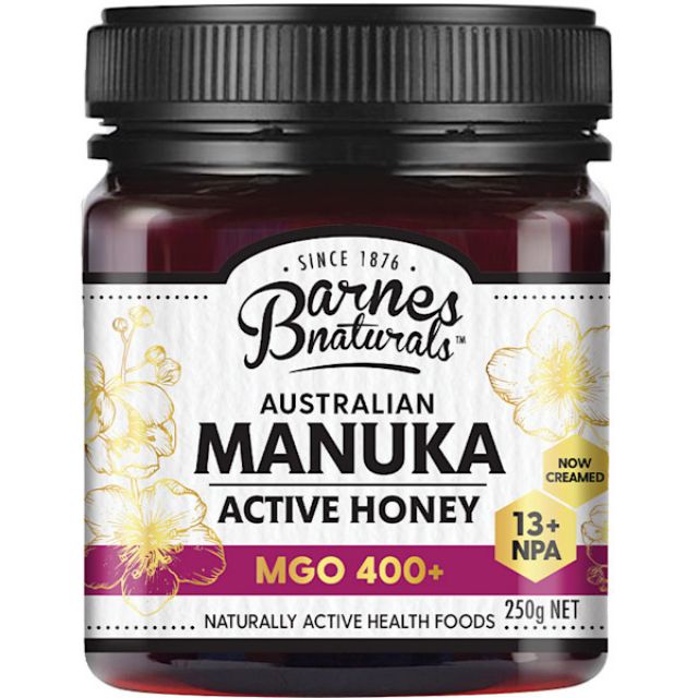 PRE-ORDER Barnes Naturals Australian Manuka Honey MGO 400+, NPA13+, 250 &amp; 500 G.