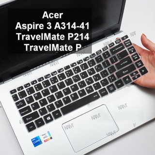 Kam Acer Keyboard Cover Aspire 3 A314 A314-41 Travelmate P214 Travelmate P Aspire 5 A514 Swift5 SF515 14 "TPU Keyboard Cover แล็ปท็อปคุณภาพสูงกันฝุ่นและกันน้ำเคสบาง