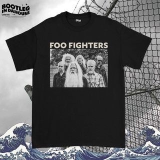 เสื้อยืดผ้าฝ้าย เสื้อยืด พิมพ์ลาย OLD BAND Foo Fighters - OLD BAND Foo Fighters BAND สําหรับผู้ชาย