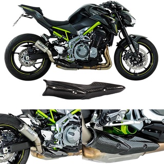 รถจักรยานยนต์ท่อไอเสียท่อคาร์บอนไฟเบอร์ Anti-Scald หมวกความร้อน SHIELD GUARD กันสนิมสำหรับ KAWASAKI Z900 Z 900 2017-2021