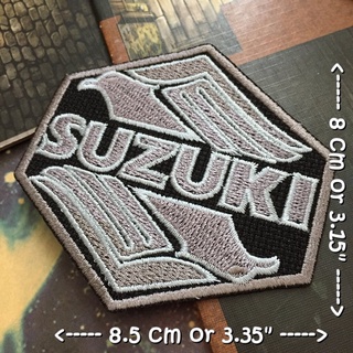 Suzuki ตัวรีดติดเสื้อ อาร์มรีด อาร์มปัก ตกแต่งเสื้อผ้า หมวก กระเป๋า แจ๊คเก็ตยีนส์ Racing Embroidered Iron on Patch 3