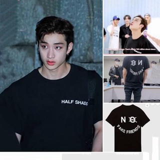 เสื้อยืดผ้าฝ้าย เสื้อยืด ลาย Kpop NCT HALF SHADOW NO FAKE FRIENDS หลวม、fanmade