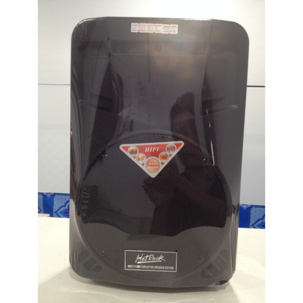 ตู้ลำโพงเคลื่อนที่ ตู้ลำโพงแบบพกพา มีล้อลาก ตู้ลำโพงช่วยสอน Hot Rock HF-501 N1-8 Speaker 8" 100W BLU