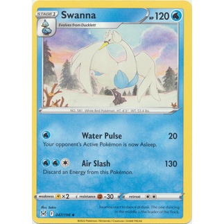 การ์ด Pokemon Swanna - 047/196 - Uncommon