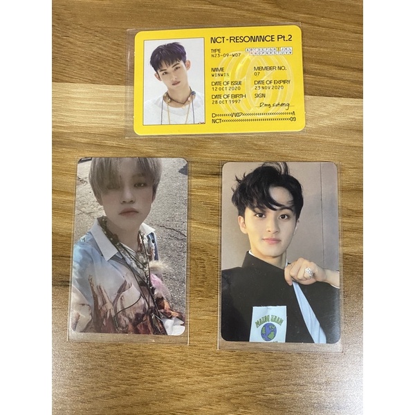 NCT Winwin Chenle Mark Photocard