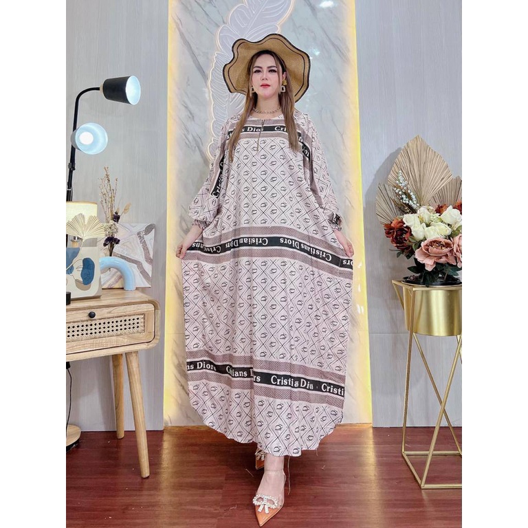 BILION KAFTAN MIRONDA DRESS SUPER JUMBO LD 150 DASTER BATIK BUSUI FRONT ZIPPER GAMIS RAYON BATIK COT