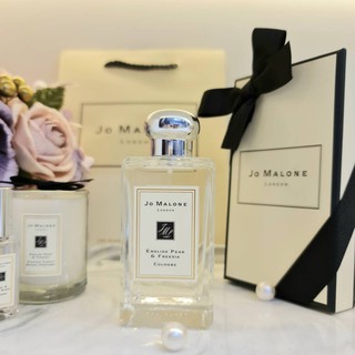 Jomalone 100 ml กล่อง+ โบว์ครบ ราคา 4190฿  - English Pear  - Woodsage  - Wild Bluebell  (สินค้าหิ้ว)  💐 สินค้าตัดสต็อคกล