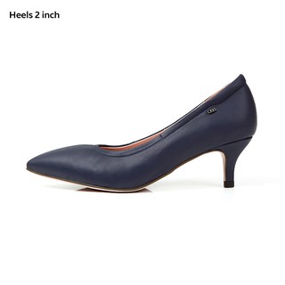 O&amp;B รองเท้าส้นสูงหนังแกะ รุ่น DIANA HEELS 2" in Midnight blue