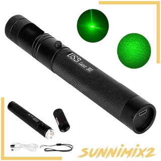 [Sunnimix2] ปากกาเลเซอร์ 303 Usb แบบพกพา ปรับได้ สีเขียว