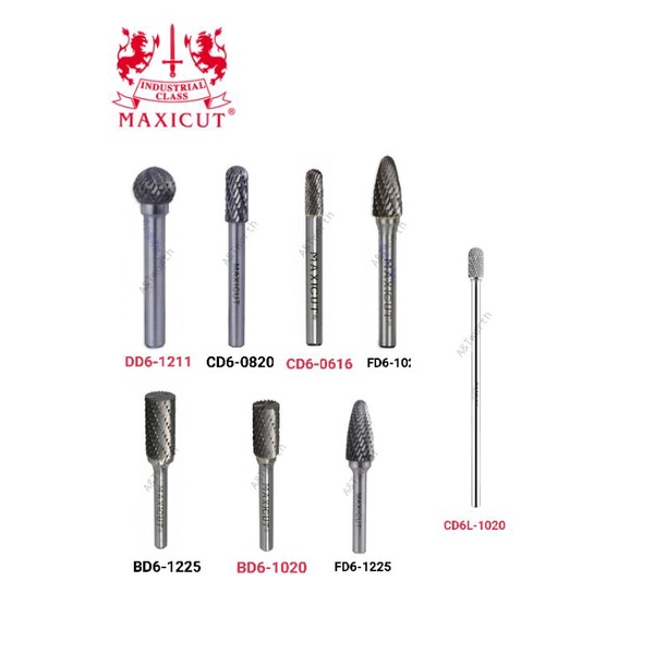 ดอกเจียรคาร์ไบด์  MAXICUT รุ่น  Supercutแกนขนาด 6mm. คาร์ไบด์เกรดพิเศษ สามารถเจียรสแตนเลสเนื้อแข็งได้