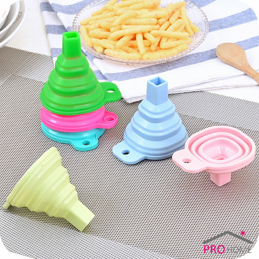 พกพาสะดวก กรวยซิลิโคน พับเก็บประหยัดพื้นที่ Silicone funnel