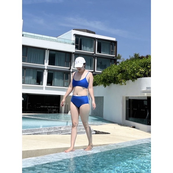 <ส่งต่อ>bikini ชุดว่ายน้ำ สีน้ำเงิน