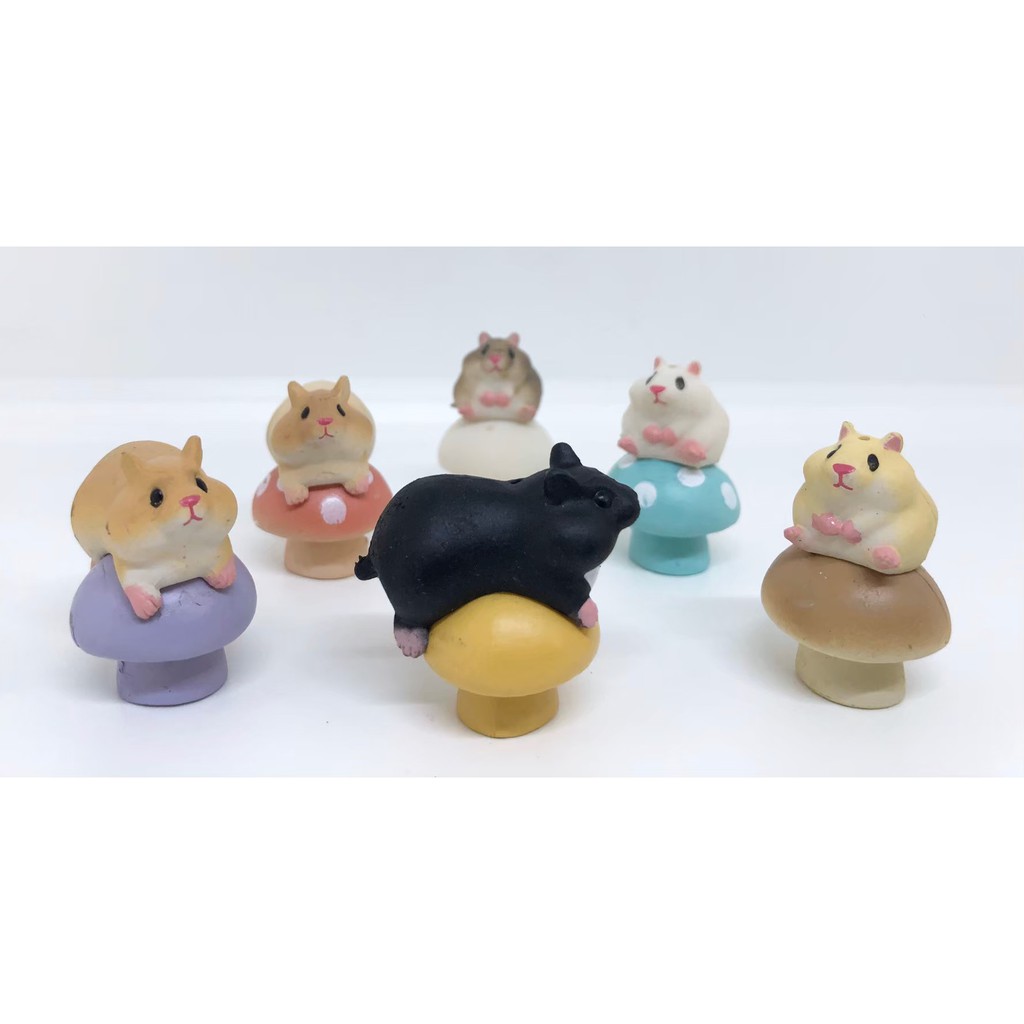 หนูเกาะเห็ด (MUSCHROOM RAT) ของเล่น ตกแต่งสวน ต้นไม้ Model กาชาปอง ของเล่นสะสม