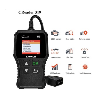 Launch X431 Creader 319 CR319 เครื่องอ่านโค้ดอัตโนมัติ OBDII EOBD OBD2 6001 CR3001