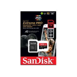 SanDisk Micro SD Card Extreme PRO 128GB Speed 170MB/s (SDSQXCY_128G_GN6MA)ใส่ Gopro8 โทรศัพท์ OSMO โดรน กล้องแอคชั่น DJI