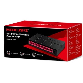 Gigabit Switching Hub 8 Port MERCUSYS MS108G (5") ตัวขยายสัญญาณอินเตอร์เน็ตแบบพอร์ตแลน 8 พอร์ต ความเร็ว 10/100/1000