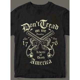 เสื้อยืดผ้าฝ้าย พร้อมส่ง เสื้อยืดคอกลม แขนสั้น ผ้าฝ้าย 100% พิมพ์ลาย Liberty Of Death Lelaki Lengan Pendek ทรงหลวม หลากส