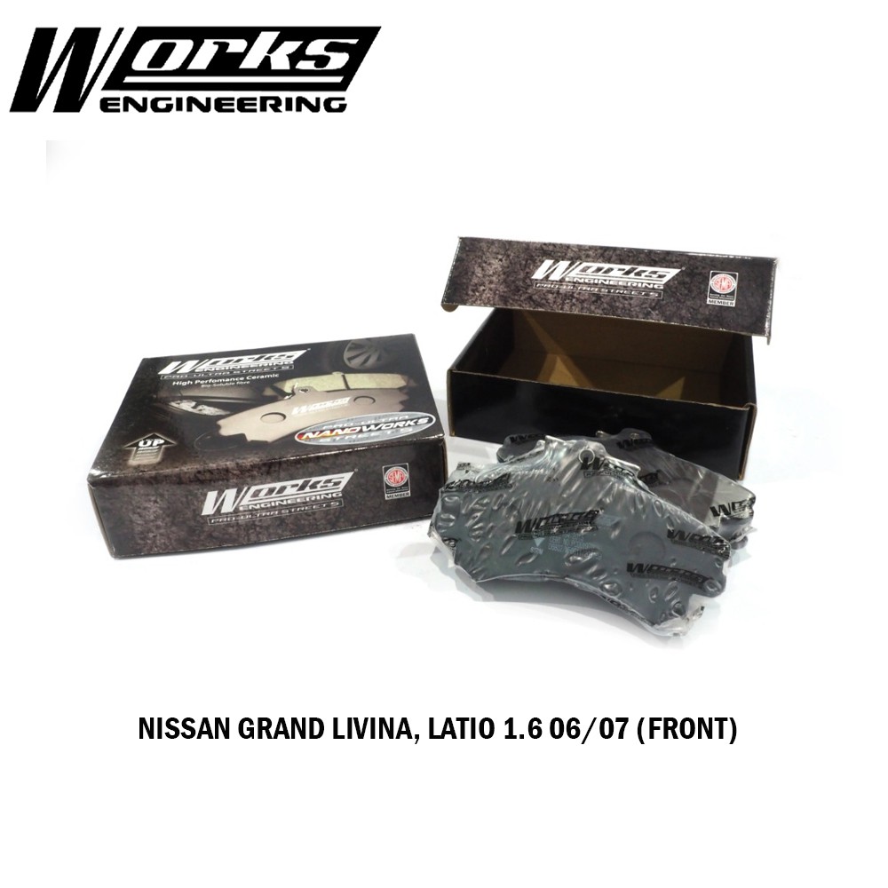 NISSAN GRAND LIVINA, LATIO 1.6 06/07 Front - Works Nano Works ผ้าเบรค