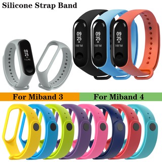 สายรัดซิลิโคนสำหรับ Xiaomi Mi Band 3 Miband 3 4 Strap