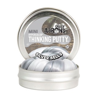 Crazy Aaron Thinking Putty รุ่น Holiday 2019 - Hypercolor เปลี่ยนสีตามอุณหภูมิ - Silver Bells สีเงิน ขนาด 2 นิ้ว