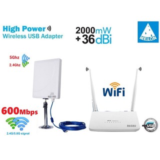 Router+USB Wifi Dual-band 2.4G+5G ชุดขยาย สัญญาณ WiFi รับ Wifi แล้ว ปล่อย Wifi ผ่าน Router ใช้งานพร้อมกัน หลายๆ อุปกรณ์