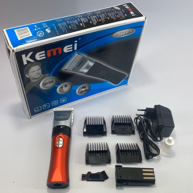Kemei 3901 เครื่องตัดผมไฟฟ้าสำหรับผู้ชายตัดผมไร้สายเครื่องตัดแต่งผมไฟฟ้า