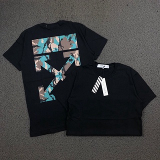 HH Tshirt OFF WHITE ARROW CAMO เสื้อยืดสีดำสินค้าขายดีของแท้พรีเมียม คอกลม