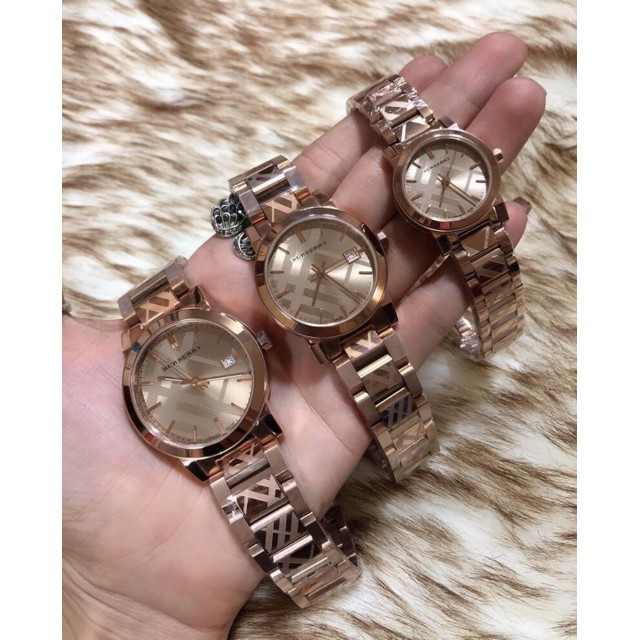 BU9039. 38 mm. Burberry Rose Gold-tone Dial Stainless Steel Quartz Ladies Watch BU9039 หรูหรามาก